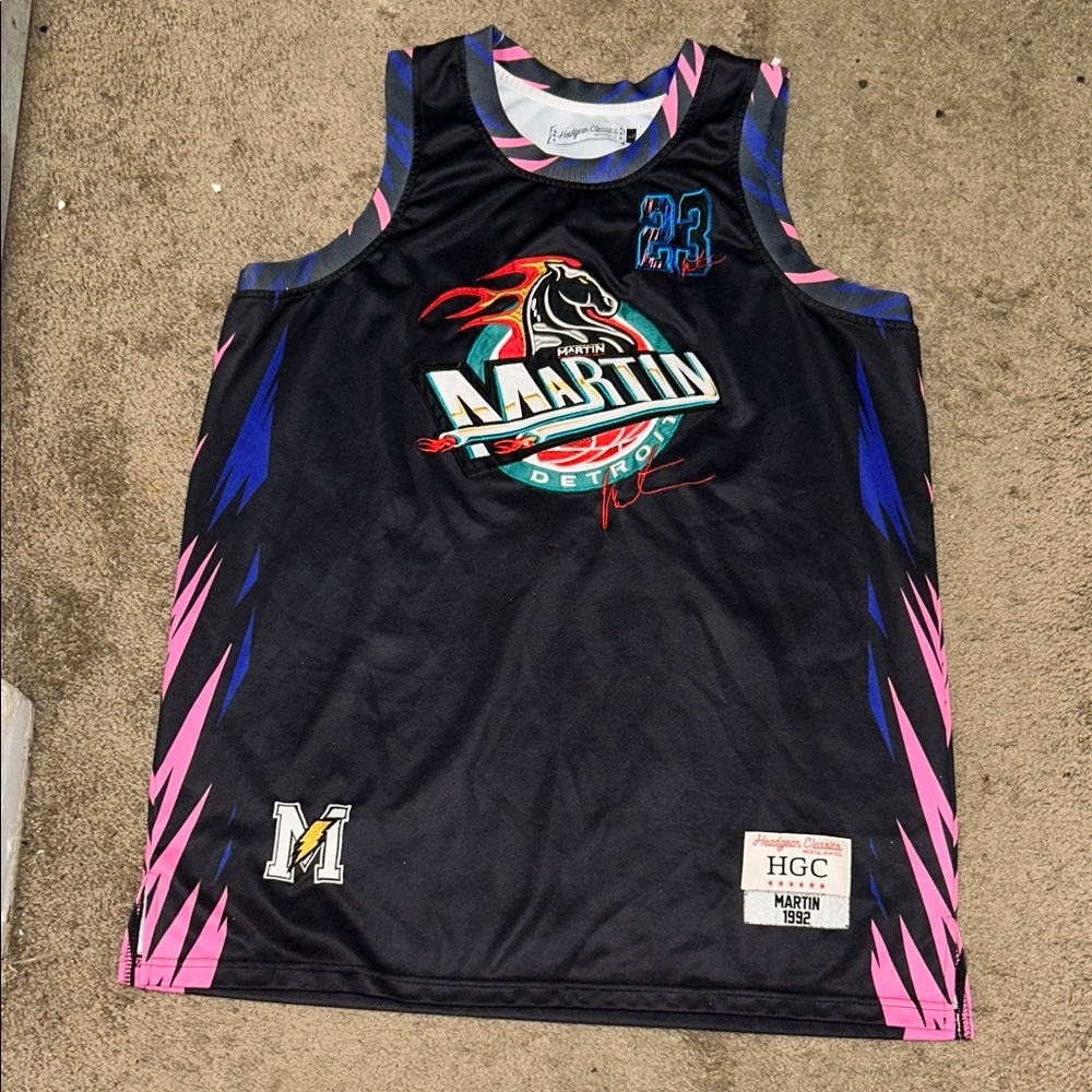 Nostalgia Black and Pink Sports Jersey